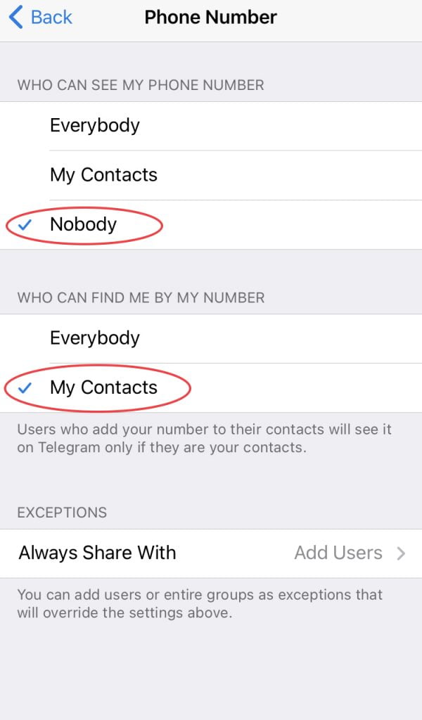 Phone number settings တွေပါ