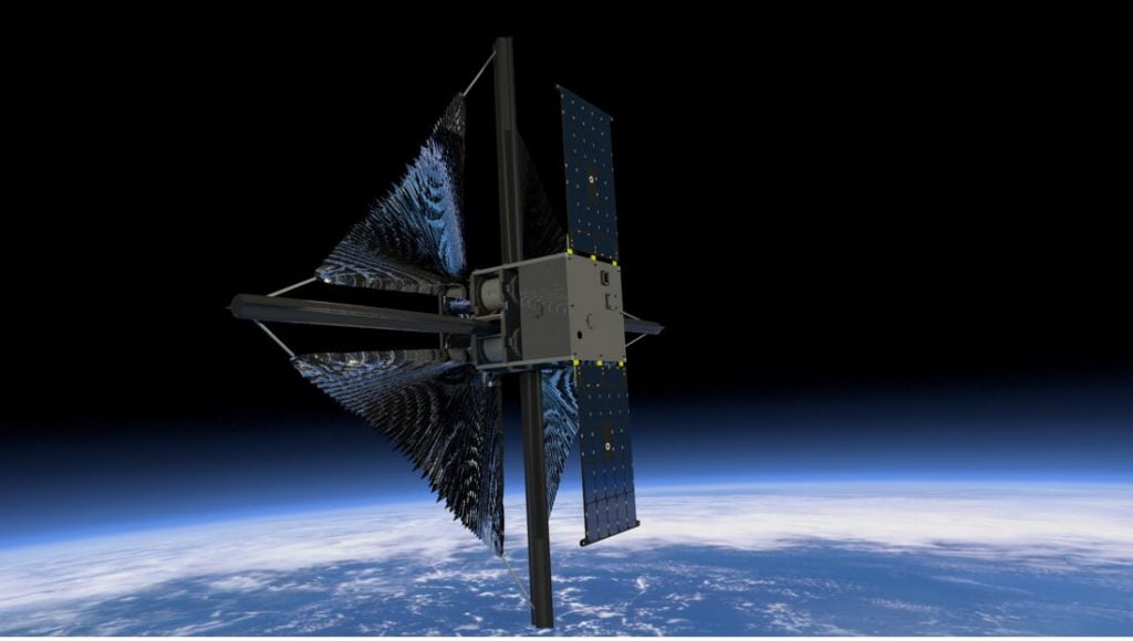 Solar Sail ရွက်ဖွင့်ထားပုံ